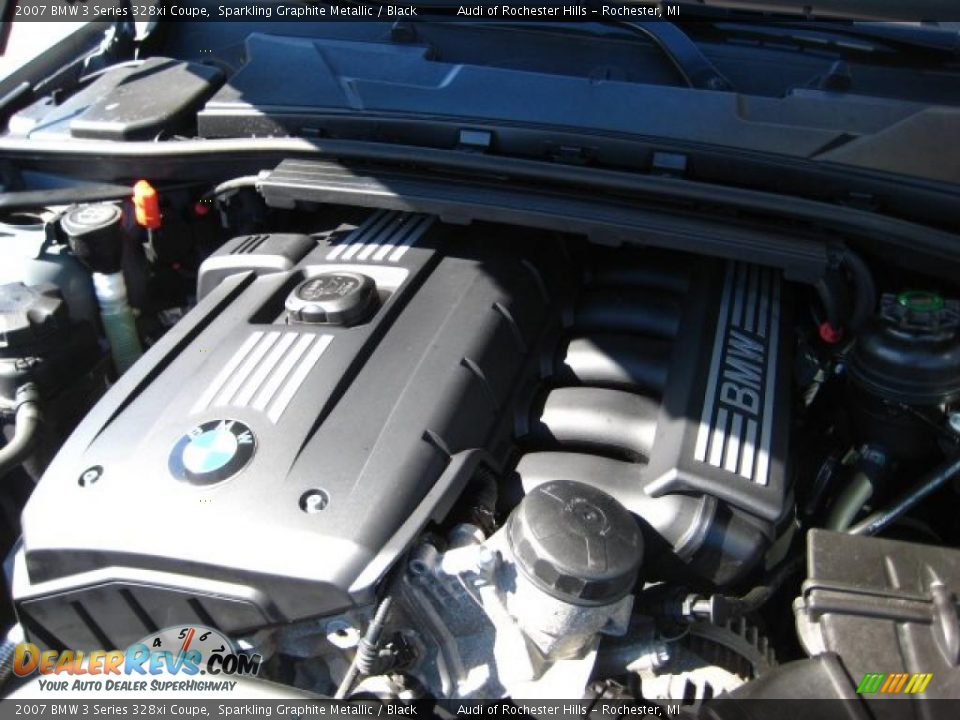 2007 BMW 3 Series 328xi Coupe Sparkling Graphite Metallic / Black Photo #10