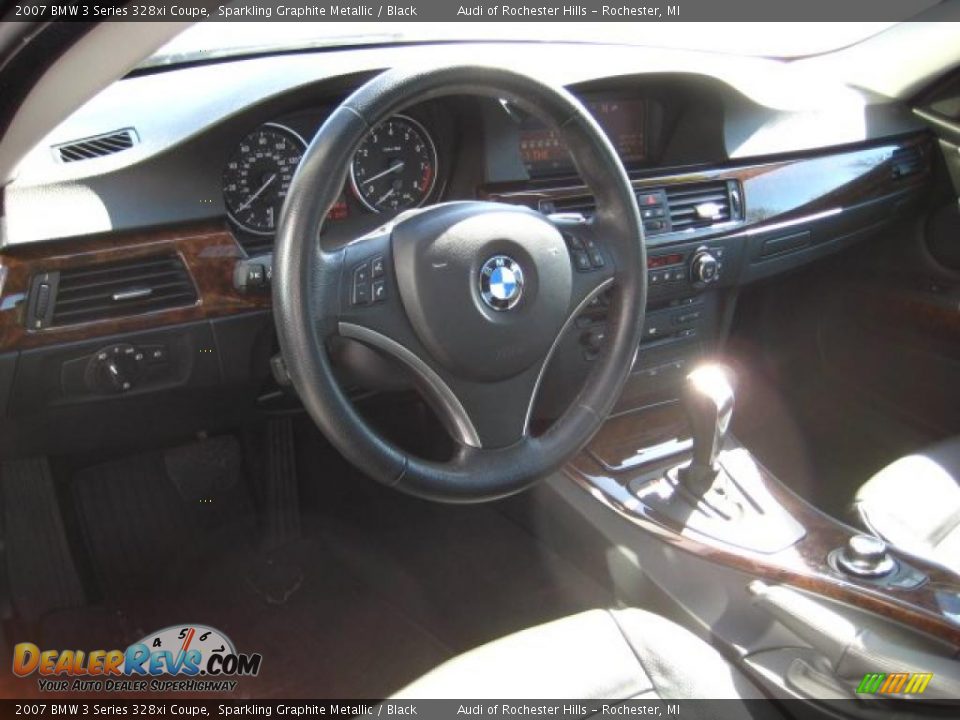 2007 BMW 3 Series 328xi Coupe Sparkling Graphite Metallic / Black Photo #11