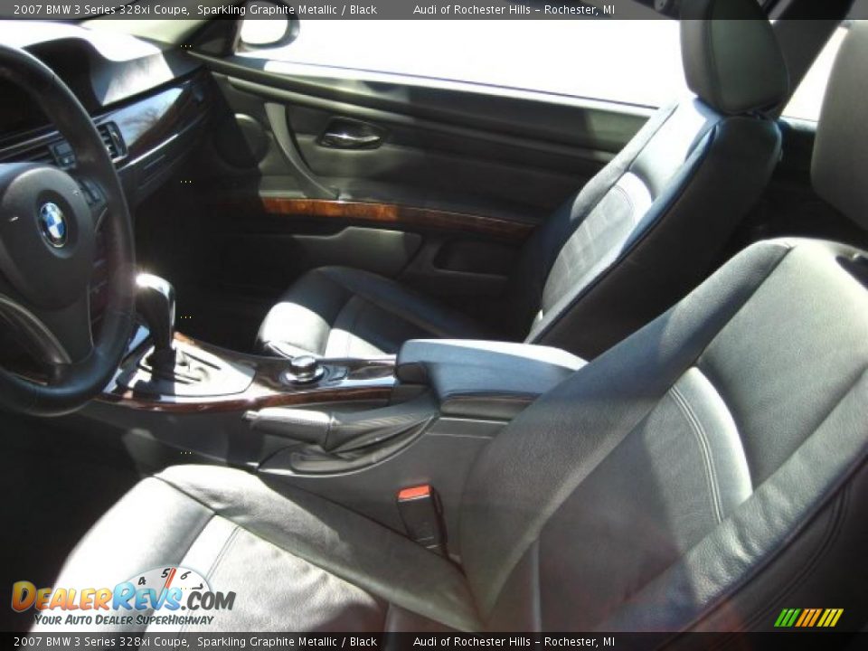 2007 BMW 3 Series 328xi Coupe Sparkling Graphite Metallic / Black Photo #12