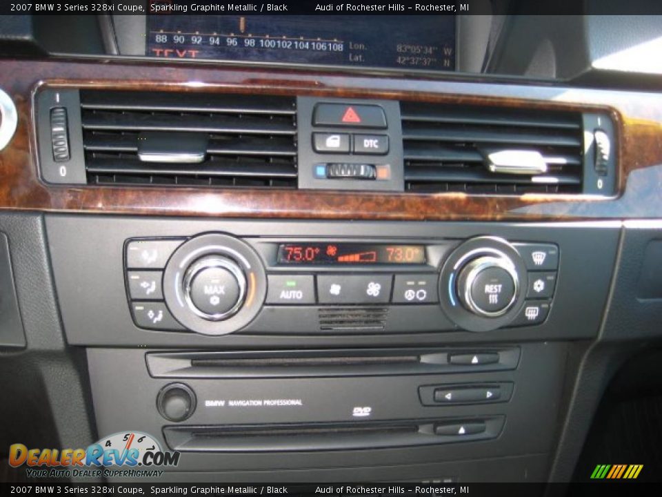 2007 BMW 3 Series 328xi Coupe Sparkling Graphite Metallic / Black Photo #16