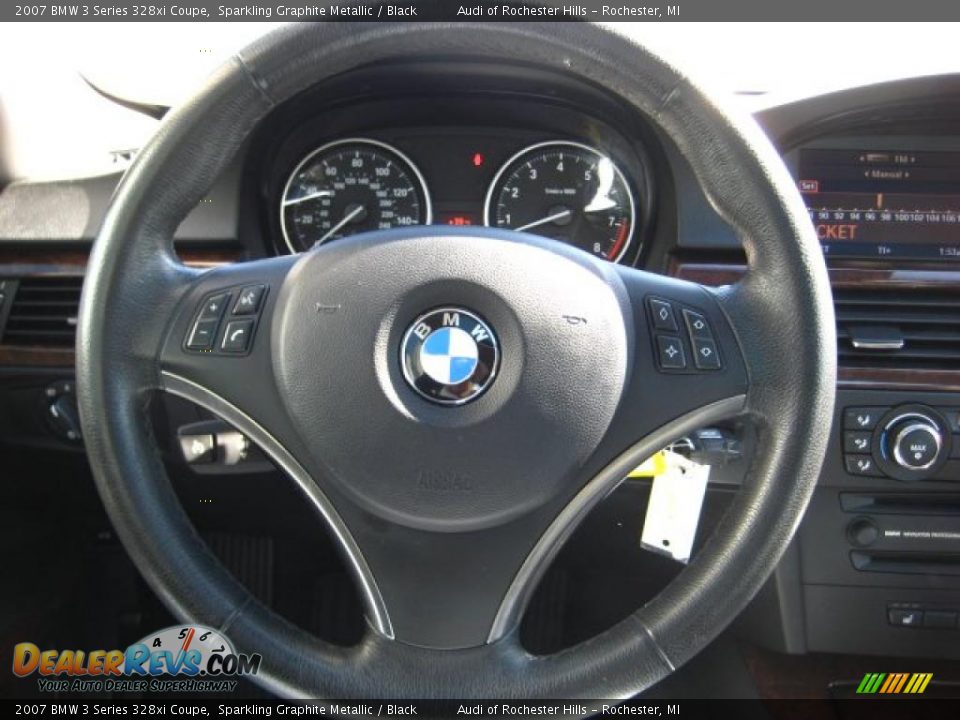 2007 BMW 3 Series 328xi Coupe Sparkling Graphite Metallic / Black Photo #19