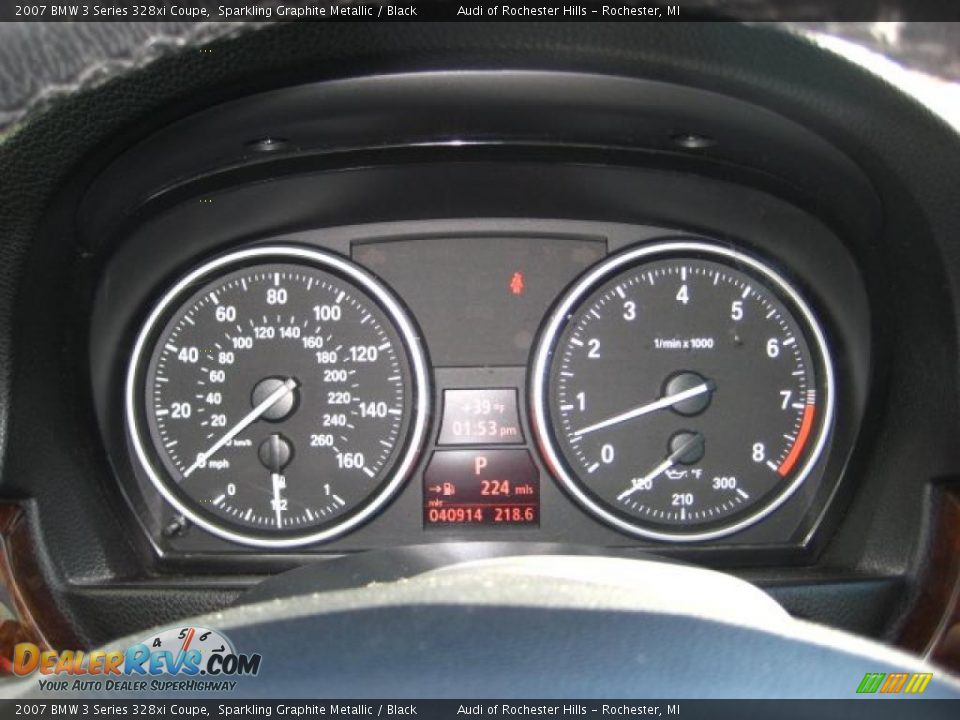 2007 BMW 3 Series 328xi Coupe Sparkling Graphite Metallic / Black Photo #20