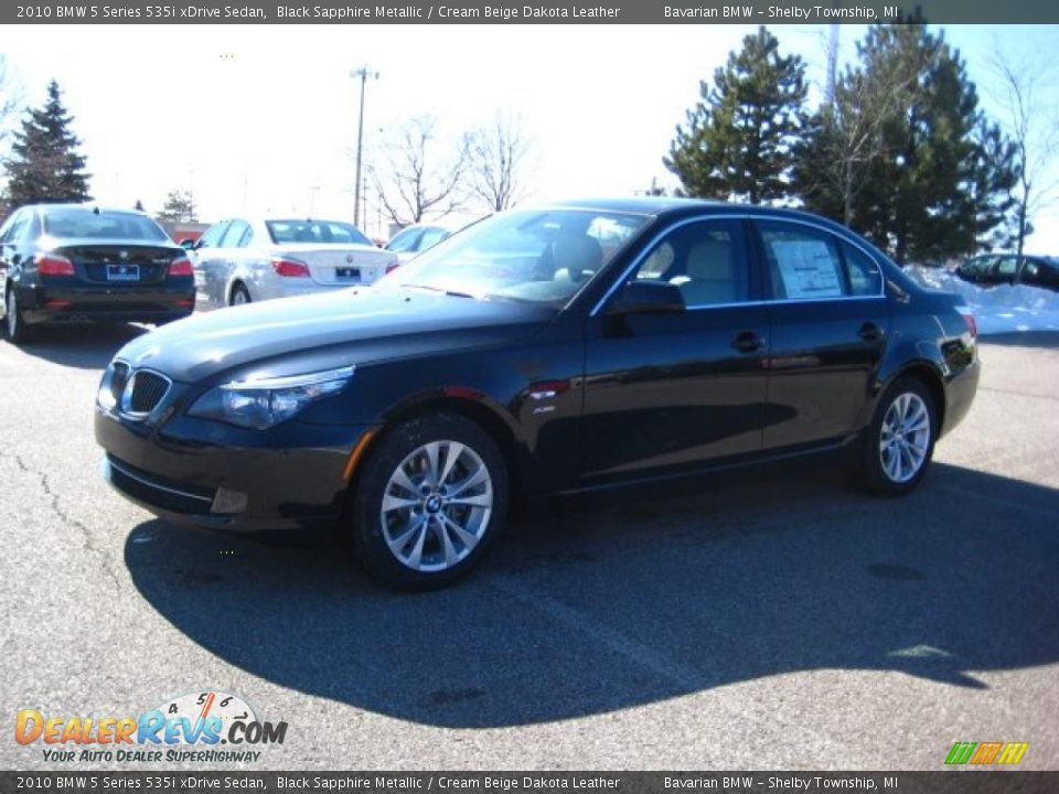 2010 BMW 5 Series 535i xDrive Sedan Black Sapphire Metallic / Cream Beige Dakota Leather Photo #1