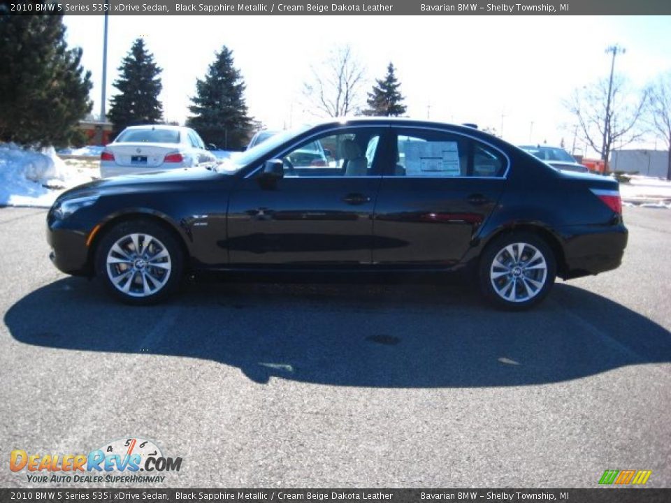 2010 BMW 5 Series 535i xDrive Sedan Black Sapphire Metallic / Cream Beige Dakota Leather Photo #2