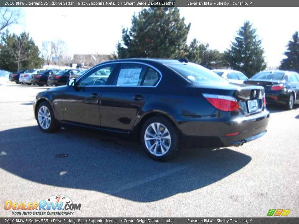 2010 BMW 5 Series 535i xDrive Sedan Black Sapphire Metallic / Cream Beige Dakota Leather Photo #3