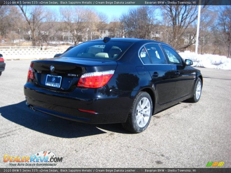 2010 BMW 5 Series 535i xDrive Sedan Black Sapphire Metallic / Cream Beige Dakota Leather Photo #5