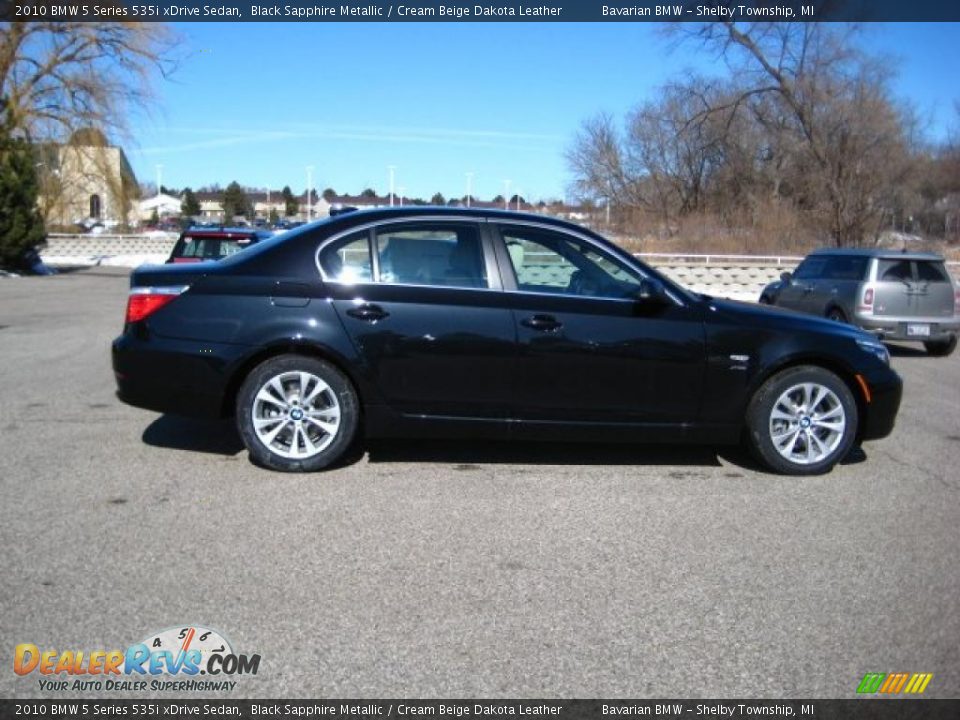 2010 BMW 5 Series 535i xDrive Sedan Black Sapphire Metallic / Cream Beige Dakota Leather Photo #6