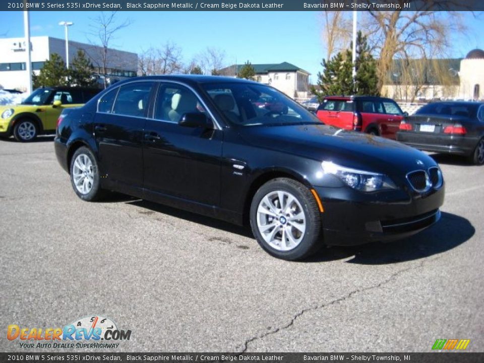 2010 BMW 5 Series 535i xDrive Sedan Black Sapphire Metallic / Cream Beige Dakota Leather Photo #7