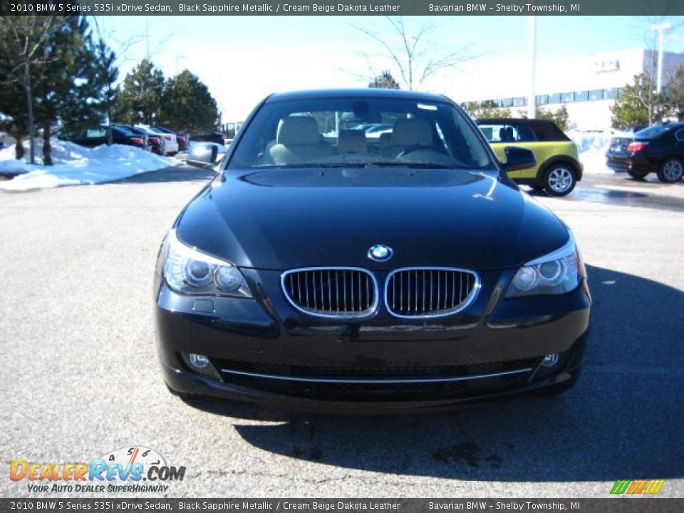 2010 BMW 5 Series 535i xDrive Sedan Black Sapphire Metallic / Cream Beige Dakota Leather Photo #8