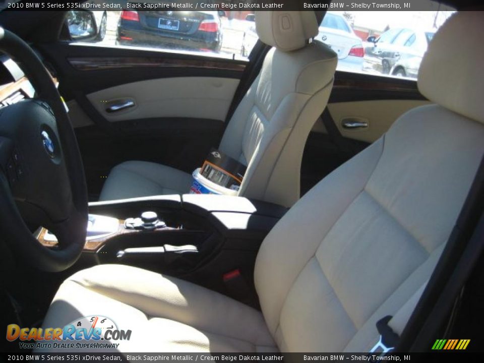 2010 BMW 5 Series 535i xDrive Sedan Black Sapphire Metallic / Cream Beige Dakota Leather Photo #10