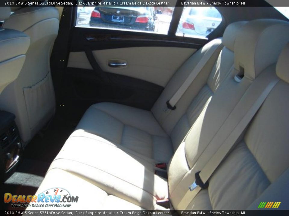 2010 BMW 5 Series 535i xDrive Sedan Black Sapphire Metallic / Cream Beige Dakota Leather Photo #11