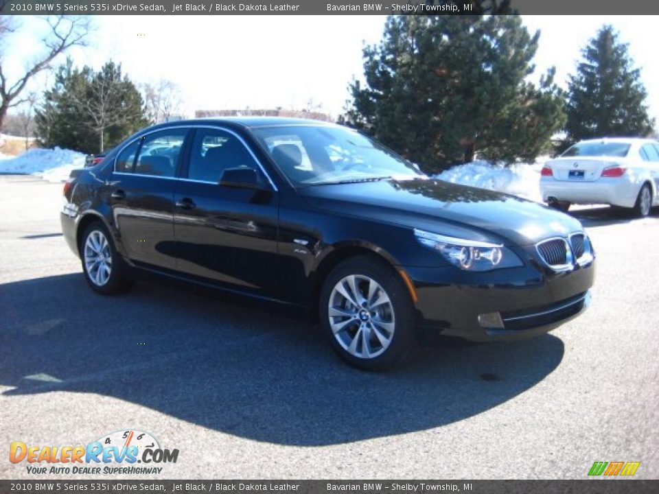 2010 BMW 5 Series 535i xDrive Sedan Jet Black / Black Dakota Leather Photo #7