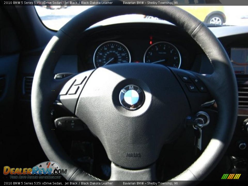2010 BMW 5 Series 535i xDrive Sedan Jet Black / Black Dakota Leather Photo #16