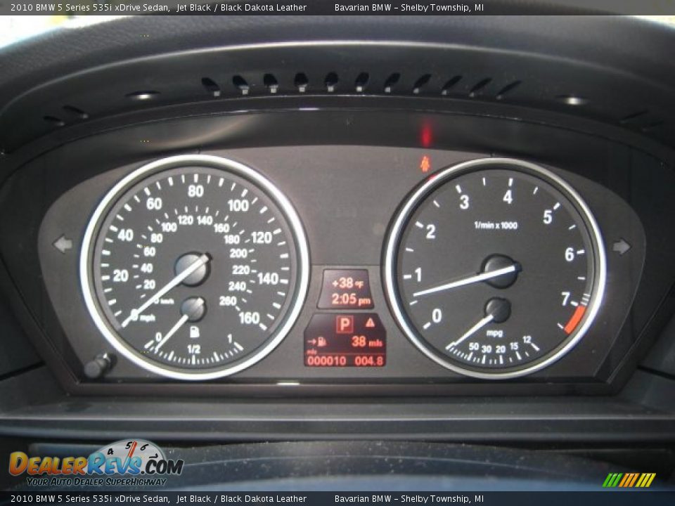 2010 BMW 5 Series 535i xDrive Sedan Jet Black / Black Dakota Leather Photo #17