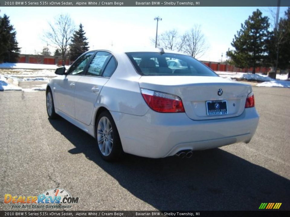 2010 BMW 5 Series 535i xDrive Sedan Alpine White / Cream Beige Photo #3