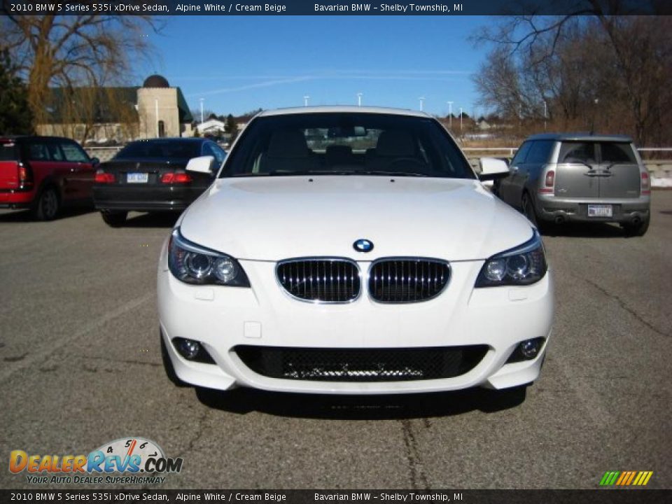 2010 BMW 5 Series 535i xDrive Sedan Alpine White / Cream Beige Photo #8