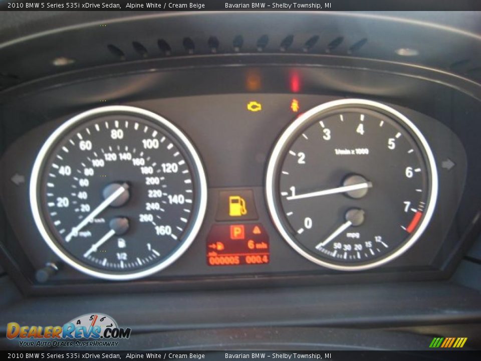 2010 BMW 5 Series 535i xDrive Sedan Alpine White / Cream Beige Photo #17