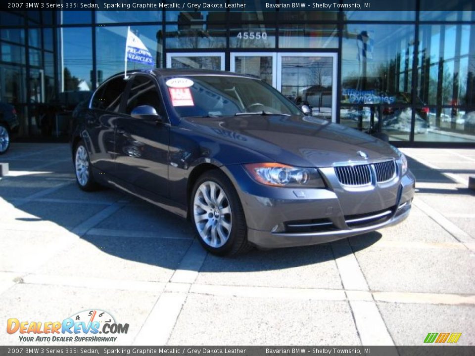 2007 BMW 3 Series 335i Sedan Sparkling Graphite Metallic / Grey Dakota Leather Photo #1