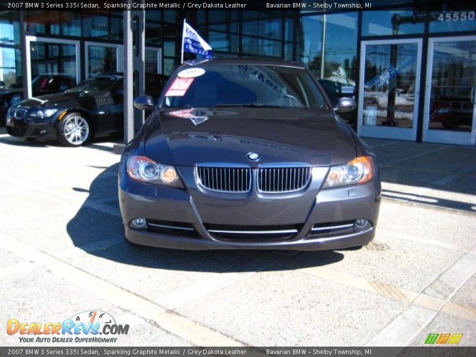 2007 BMW 3 Series 335i Sedan Sparkling Graphite Metallic / Grey Dakota Leather Photo #3