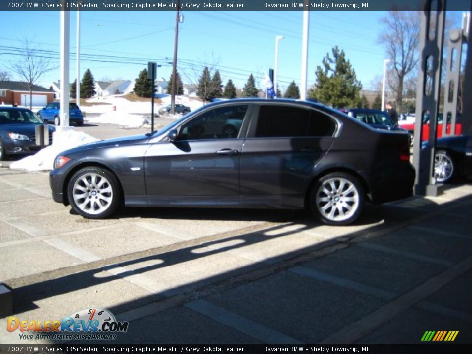2007 BMW 3 Series 335i Sedan Sparkling Graphite Metallic / Grey Dakota Leather Photo #5