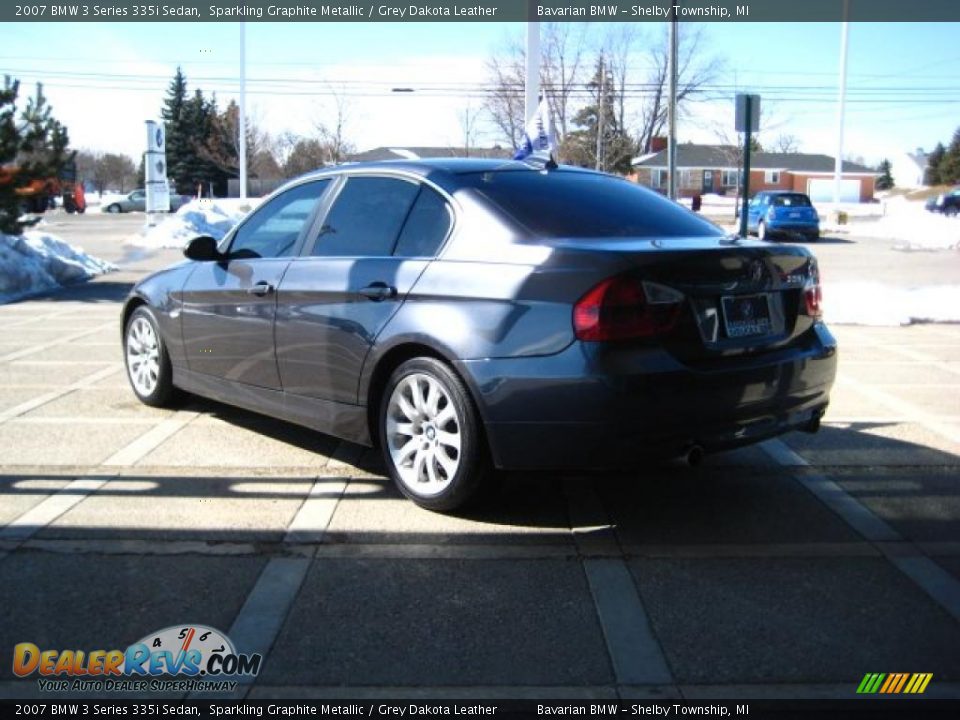 2007 BMW 3 Series 335i Sedan Sparkling Graphite Metallic / Grey Dakota Leather Photo #6