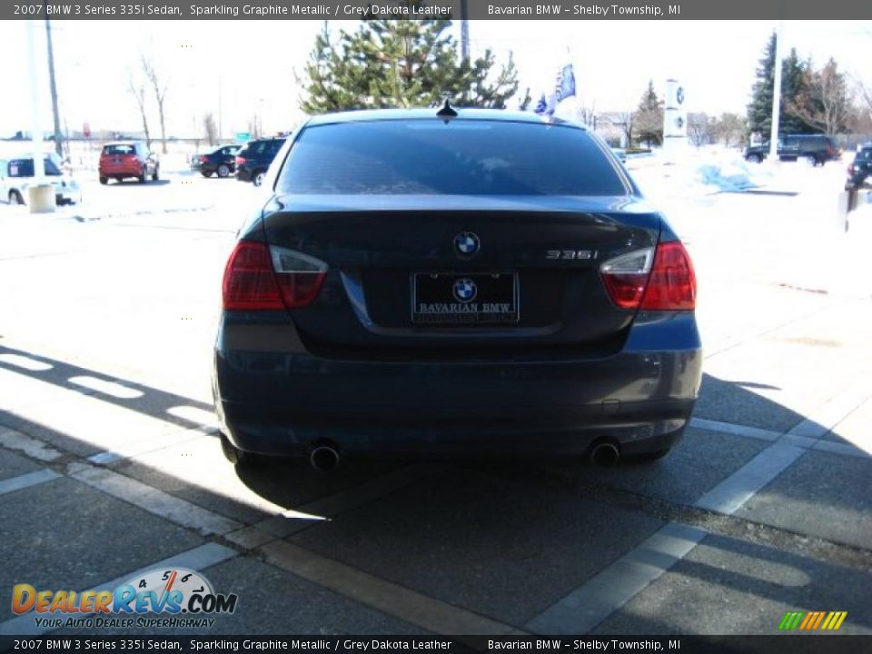 2007 BMW 3 Series 335i Sedan Sparkling Graphite Metallic / Grey Dakota Leather Photo #7