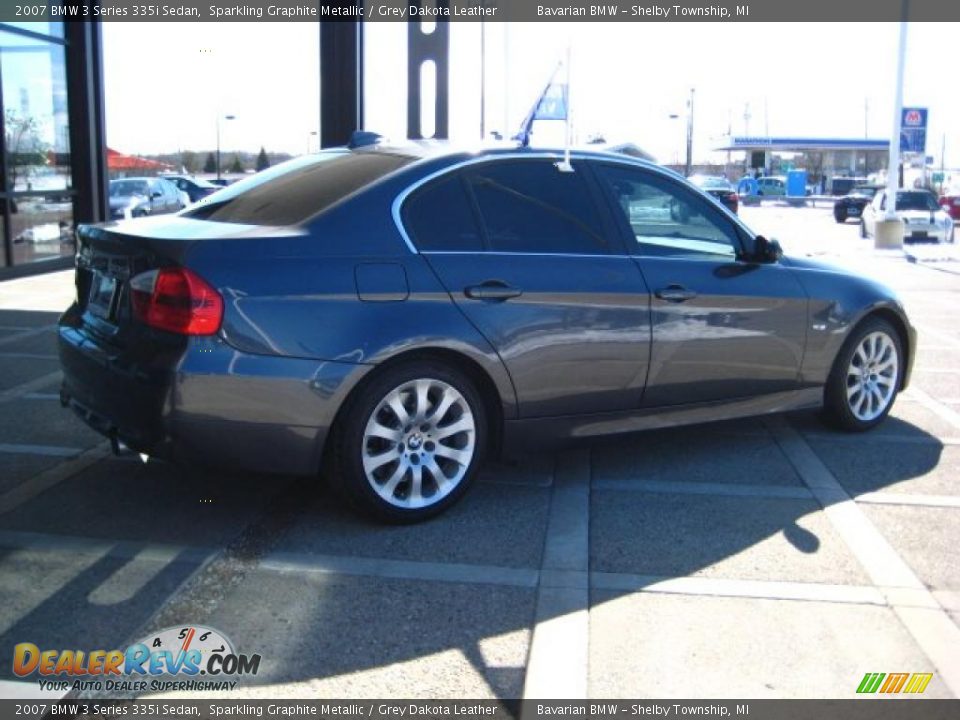 2007 BMW 3 Series 335i Sedan Sparkling Graphite Metallic / Grey Dakota Leather Photo #8