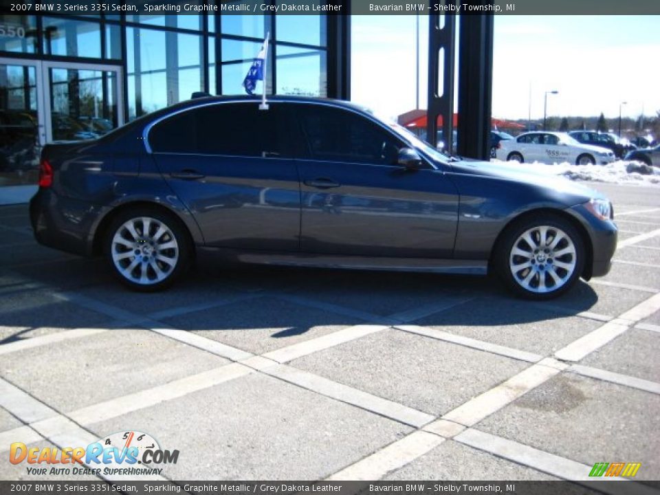 2007 BMW 3 Series 335i Sedan Sparkling Graphite Metallic / Grey Dakota Leather Photo #9