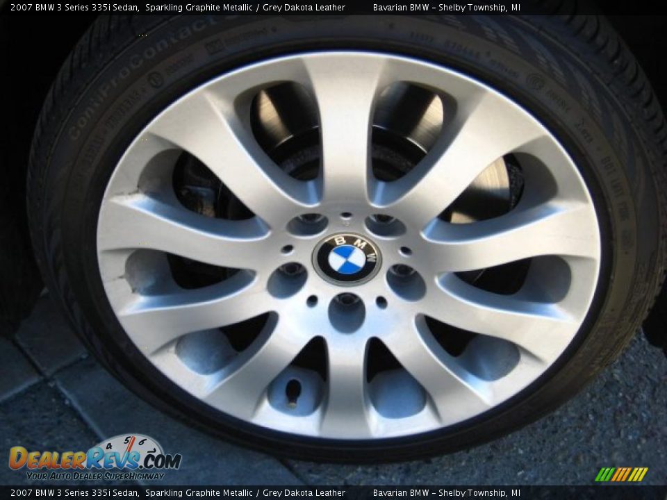 2007 BMW 3 Series 335i Sedan Sparkling Graphite Metallic / Grey Dakota Leather Photo #10