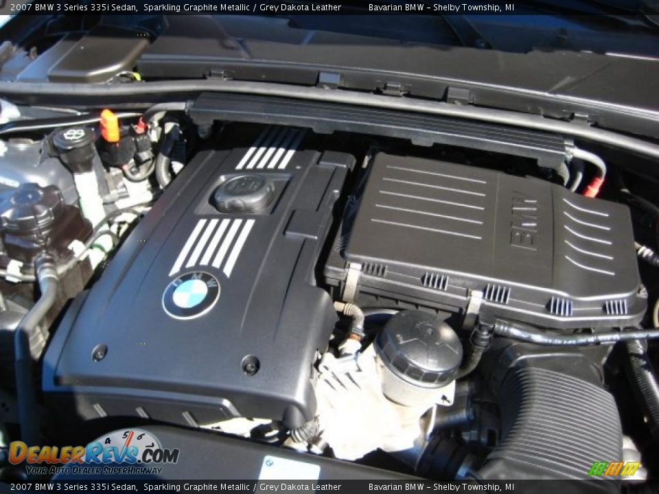 2007 BMW 3 Series 335i Sedan Sparkling Graphite Metallic / Grey Dakota Leather Photo #12