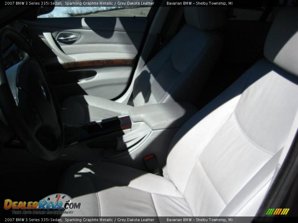 2007 BMW 3 Series 335i Sedan Sparkling Graphite Metallic / Grey Dakota Leather Photo #14