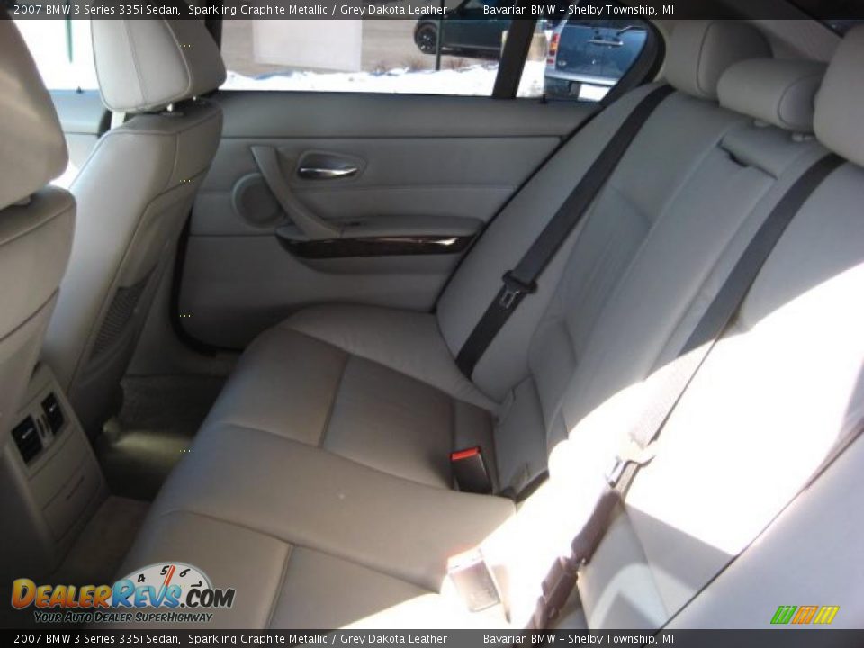 2007 BMW 3 Series 335i Sedan Sparkling Graphite Metallic / Grey Dakota Leather Photo #15