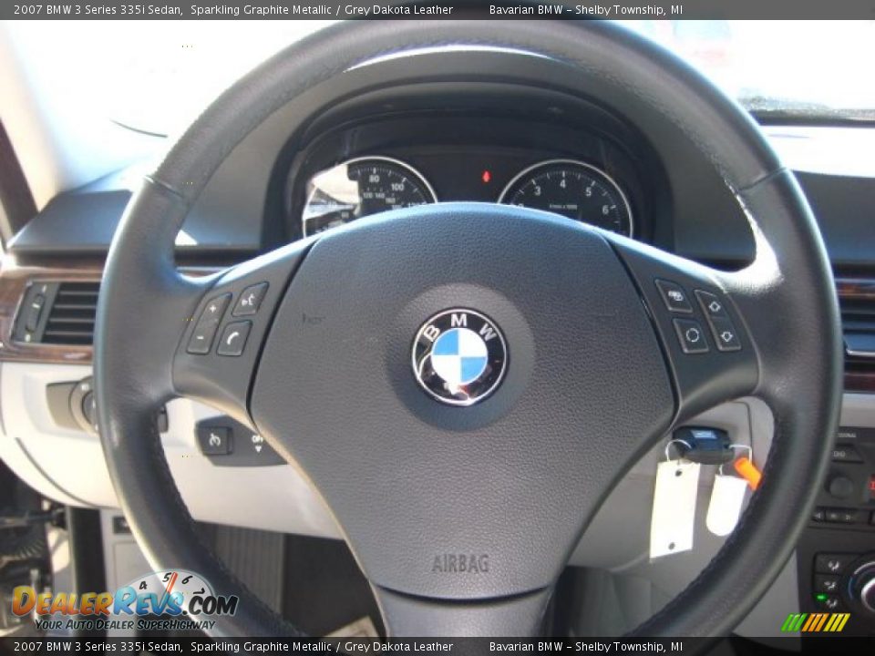 2007 BMW 3 Series 335i Sedan Sparkling Graphite Metallic / Grey Dakota Leather Photo #20