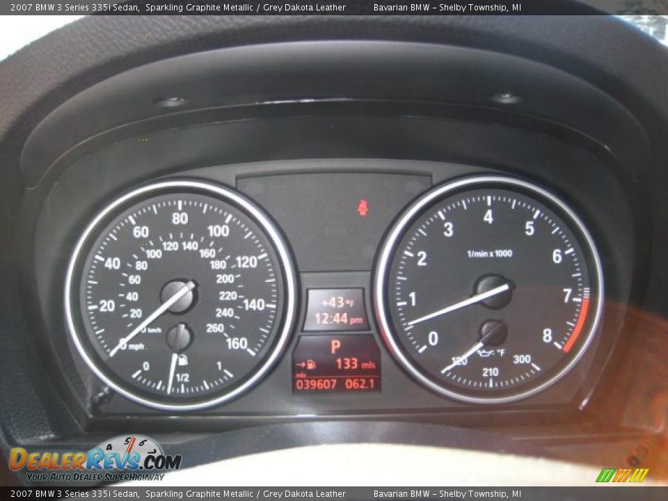 2007 BMW 3 Series 335i Sedan Sparkling Graphite Metallic / Grey Dakota Leather Photo #21