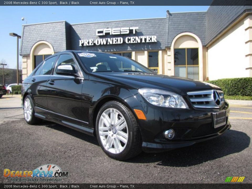 2008 Mercedes-Benz C 300 Sport Black / Black Photo #1