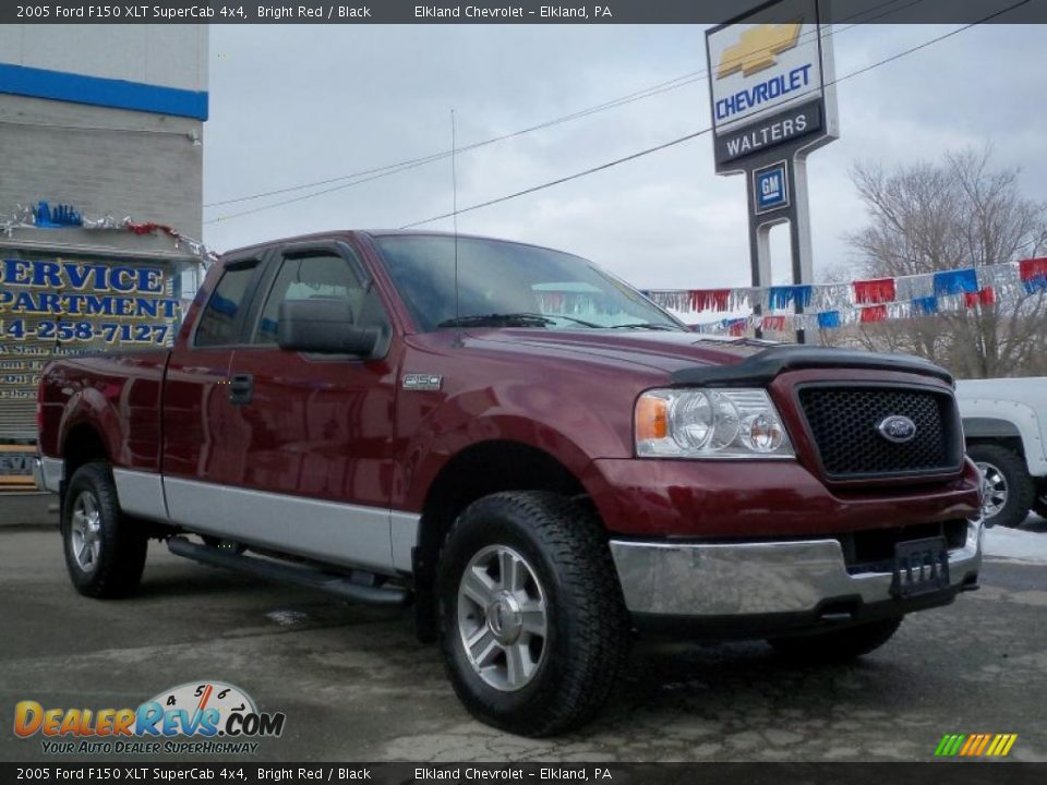 2005 Ford F150 XLT SuperCab 4x4 Bright Red / Black Photo #3