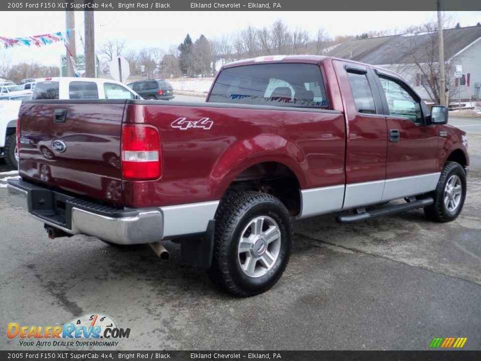 2005 Ford F150 XLT SuperCab 4x4 Bright Red / Black Photo #5