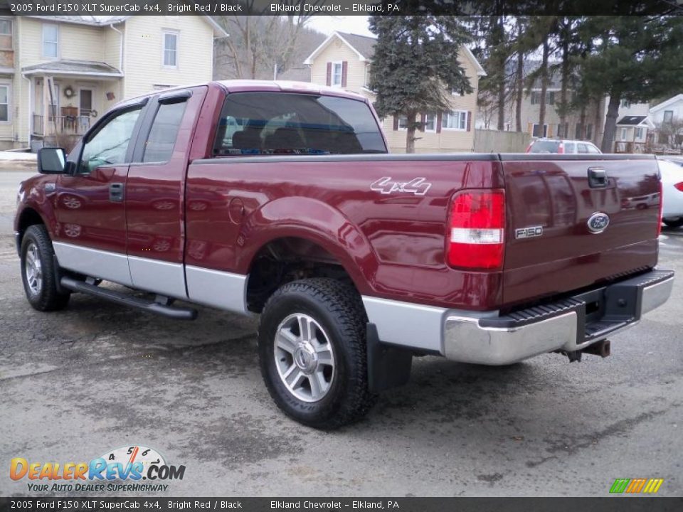 2005 Ford F150 XLT SuperCab 4x4 Bright Red / Black Photo #7