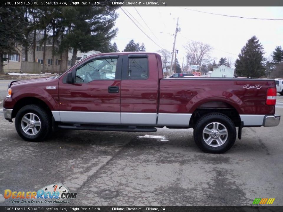 2005 Ford F150 XLT SuperCab 4x4 Bright Red / Black Photo #8