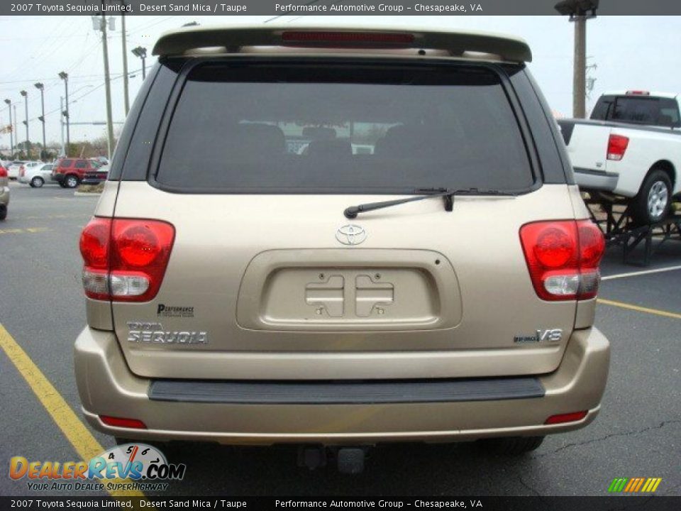 2007 Toyota Sequoia Limited Desert Sand Mica / Taupe Photo #5