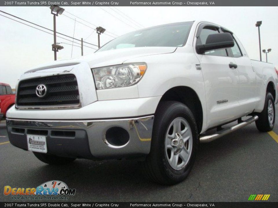 2007 Toyota Tundra SR5 Double Cab Super White / Graphite Gray Photo #1