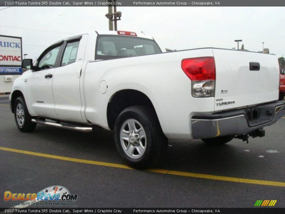 2007 Toyota Tundra SR5 Double Cab Super White / Graphite Gray Photo #4