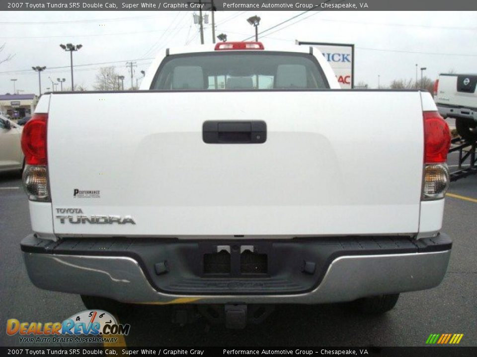 2007 Toyota Tundra SR5 Double Cab Super White / Graphite Gray Photo #5