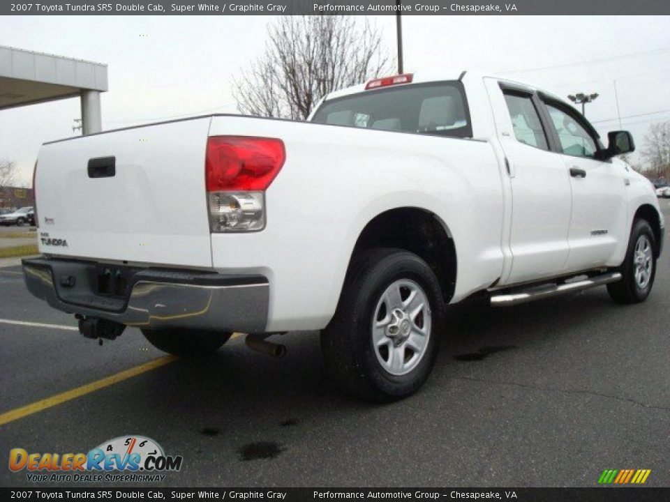 2007 Toyota Tundra SR5 Double Cab Super White / Graphite Gray Photo #6
