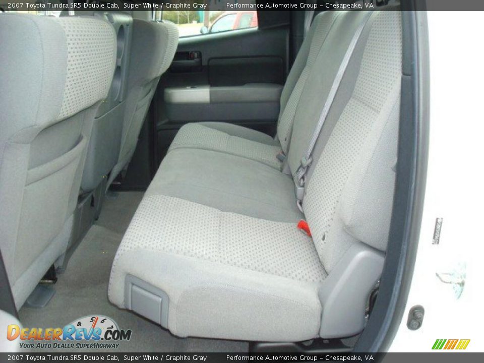 2007 Toyota Tundra SR5 Double Cab Super White / Graphite Gray Photo #11