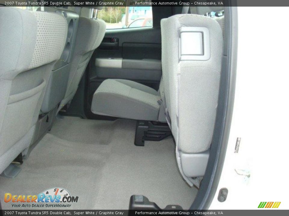 2007 Toyota Tundra SR5 Double Cab Super White / Graphite Gray Photo #12
