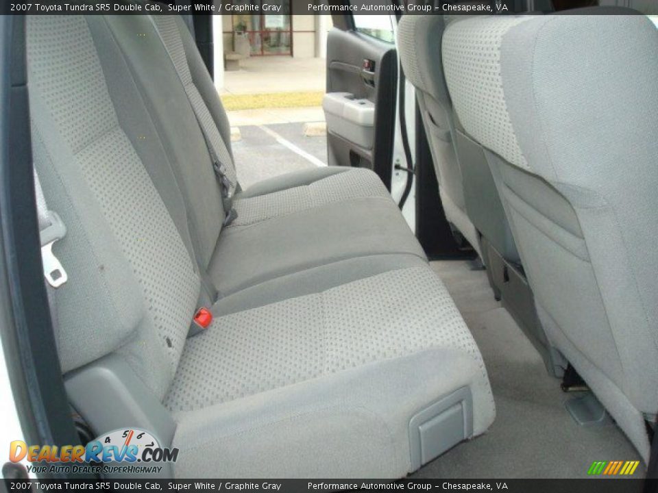 2007 Toyota Tundra SR5 Double Cab Super White / Graphite Gray Photo #13