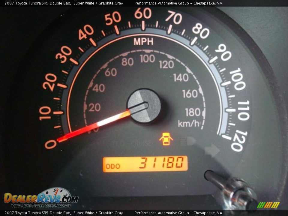 2007 Toyota Tundra SR5 Double Cab Super White / Graphite Gray Photo #22