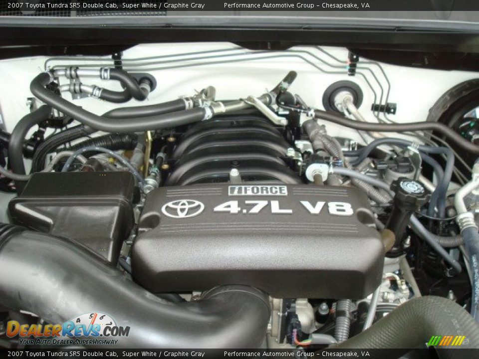 2007 Toyota Tundra SR5 Double Cab Super White / Graphite Gray Photo #26