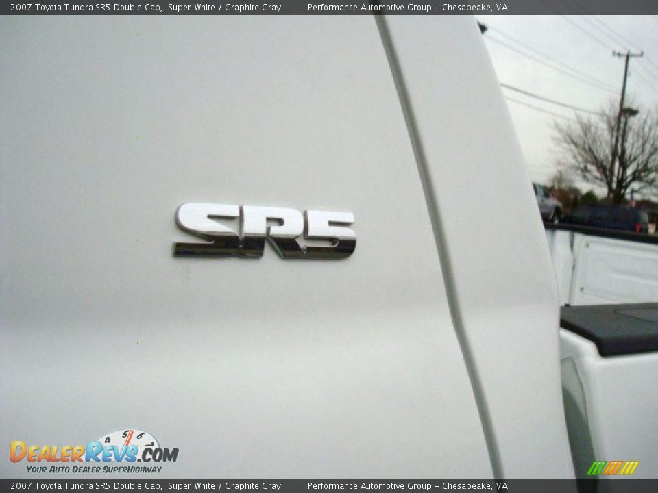 2007 Toyota Tundra SR5 Double Cab Super White / Graphite Gray Photo #27